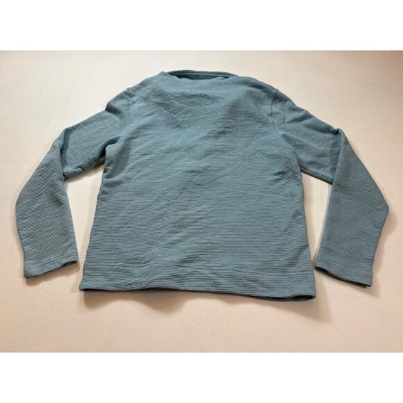 Orvis Organic Cotton Waffle Knit Pullover XS Blue Long Sleeve Top (bin GG156) - Picture 2 of 8